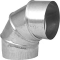 Imperial Adjustable Elbow, 6 in Connection, 26 Gauge, Galvanized Steel GV0294-C